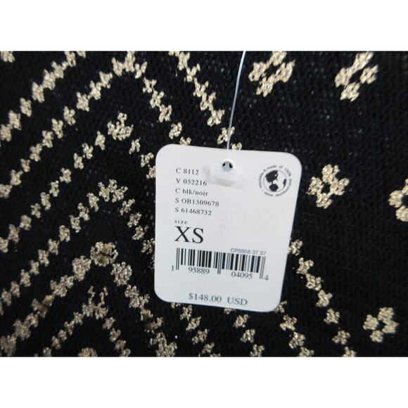NWT Free People New Romantics Mesh Poncho Black Gold Size XS MSRP$148.00 - Picture 4 of 13